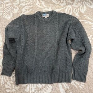 VTG Aeropostale Cable Knit Sweater Compagnie Generale Green Crew Wool Hong Kong